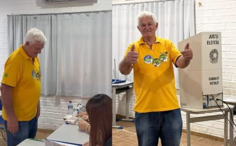 Antônio Galvan vota em Sinop neste domingo de eleições