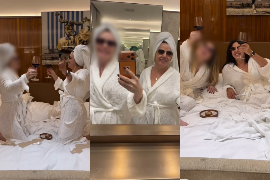 VÍDEO: Roseli Loss brindou com champanhe em hotel de luxo ao lado da irmã de Sérgio Ricardo