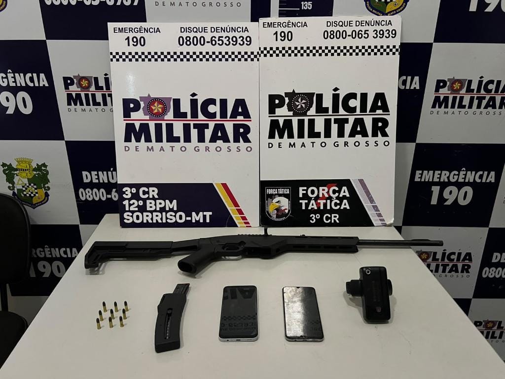 Dupla de assaltantes é presa pela PM; veículos e arma roubados de residência são recuperados