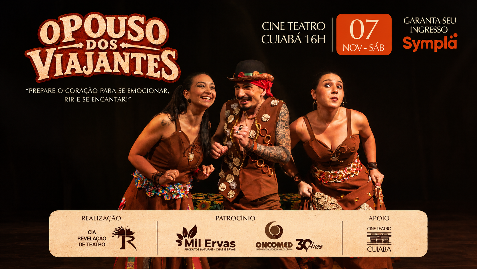Espetáculo “O Pouso dos Viajantes” celebra a cultura popular brasileira em Cuiabá