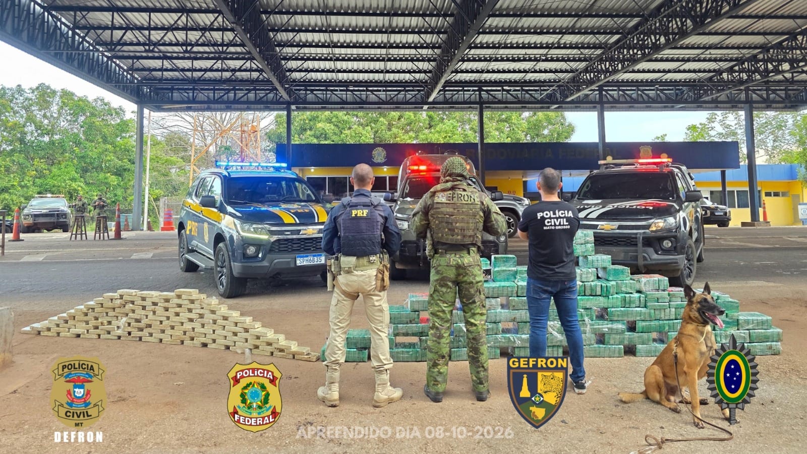 Gefron intercepta 550 tabletes de cocaína e causa prejuízo de R$ 10 milhões ao crime