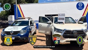 Toyota Hilux roubada é recuperada em operação integrada em Confresa