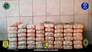 Forças de segurança interceptam veículo com mais de 50 kg de cocaína em Cáceres