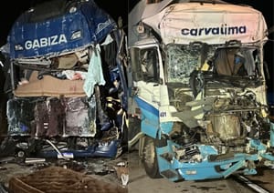 Motorista morre preso às ferragens em colisão entre três carretas em Rondonópolis