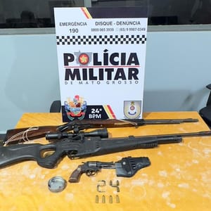 Polícia Militar apreende armas e evita feminicídio no bairro Pedra 90, nesta madrugada