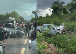 Jovem de 22 anos morre preso às ferragens após batida frontal em rodovia de MT
