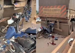 Homem morre após bater motocicleta na traseira de caminhão em Mato Grosso