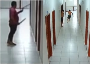 Invasor armado com facão fere hóspede nas nádegas dentro de quarto de hotel