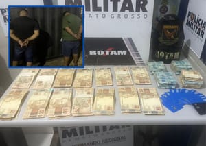 Rotam intercepta homens com R$ 78 mil e suspeita de esquema de estelionato em Cuiabá