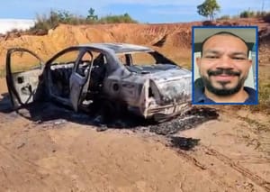 Polícia investiga desaparecimento de motorista de app após carro ser achado queimado em VG