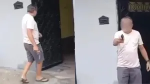 Vizinho armado atira e fere homem que filmava desentendimento