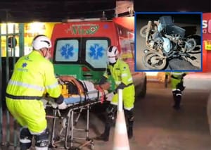 Colisão entre motos deixa três feridos em rodovia movimentada