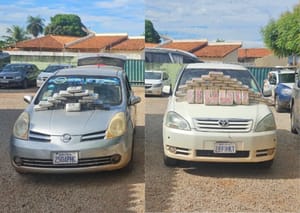 Gefron intercepta dois táxis bolivianos e apreende mais de 56 kg de drogas em Cáceres no mesmo dia
