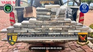 Gefron e Rotam apreendem 44 kg de cocaína, causando prejuízo de R$ 1,4 milhão ao tráfico