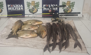 PM de Jaciara prende dois homens por furto de pescado