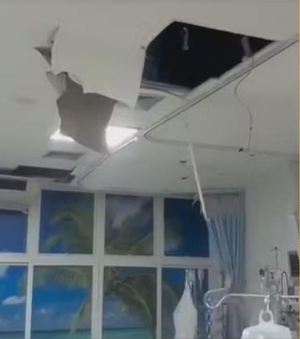 Paciente cai do teto de CTI após tentar fugir por duto de ventilação em hospital; veja vídeo