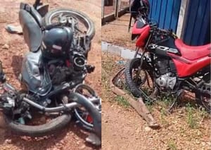 Baixista da banda "Os Amigos" e mulher ficam gravemente feridos em colisão de motos em Cuiabá