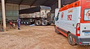 Trabalhador é esmagado por carreta durante manutenção e morre na hora em Rondonópolis