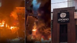 Incêndio destrói Geronimo West Music e assusta moradores durante a madrugada; veja vídeo