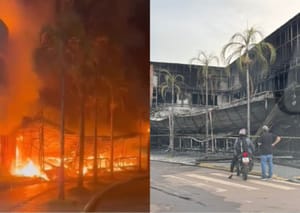 Incêndio destrói Ditado Popular em Sinop e falha no 193 revolta moradores; veja vídeo