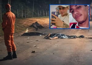 Colisão brutal entre carro e motos mata dois jovens e deixa feridos em Alta Floresta