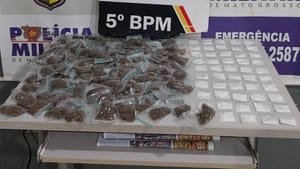 PM prende motociclista traficante e apreende 151 porções de drogas em MT