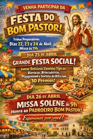 Festa na Comunidade do Bom Pastor promete noite de sabores, diversão e grandes prêmios em Cuiabá