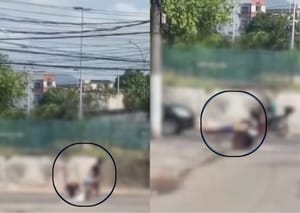 Homem é flagrado empurrando corpo em carrinho e abandona vítima em rua do Rio; veja vídeo