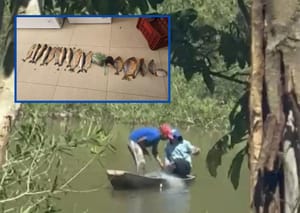 Dupla é presa após fuga pelo rio e esquema de pesca ilegal na região do Engordador em VG