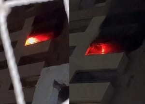 VÍDEO: Apartamento é destruído por incêndio no 13º andar em Cuiabá e prédio é evacuado