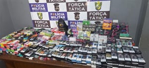 Suspeitos são presos com mais de 2,1 mil cigarros eletrônicos; prejuízo de R$ 300 mil ao crime