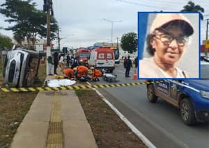Idosa morre atropelada na Avenida da Feb; vídeo mostra populares levantando carro