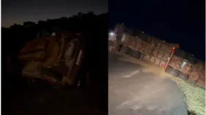 Grave acidente entre carreta e carro é registrado na MT-130, próximo à curva da Santinha