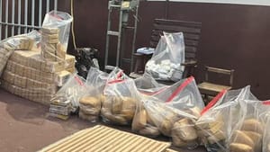 PM e PRF apreendem 251 tabletes de maconha e pasta base em baú de caminhão na BR-364