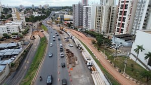 Trânsito na Avenida Miguel Sutil será interrompido para lançamento de vigas de viaduto