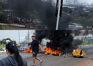 Sem água há mais de uma semana, moradores de VG bloqueiam ruas e ameaçam ampliar protestos