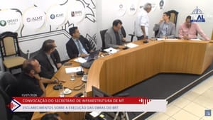 Marcelo Oliveira deixa audiência da ALMT e transfere respostas sobre o BRT à equipe, veja vídeos