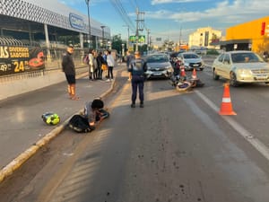 Dois acidentes com motociclistas são registrados em menos de uma hora na mesma avenida em VG