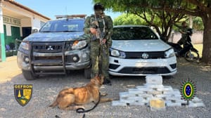 Gefron apreende 25 kg de cocaína escondidos em compartimento secreto de carro na BR-174