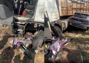 Motociclista fica preso sob roda de carreta e sofre ferimentos graves na Serra do Cacho