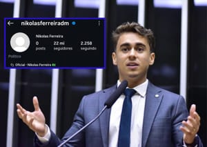 Perfil de Nikolas Ferreira “zera” no Instagram e deixa mais de 22 milhões de seguidores sem publicações