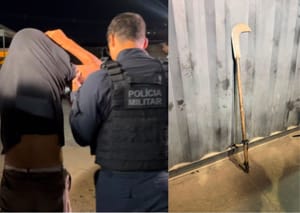 Discussão entre vizinhos termina com homem ferido por golpe de foice na cabeça em Cuiabá