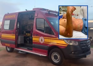 Trabalhador leva choque durante soldagem e sofre queda em posto de combustível