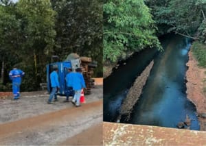 Estado decreta emergência em Colniza após caminhão com piche tombar e atingir rio