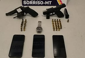 PM prende grupo suspeito de planejar execução de rivais e apreende armas em Sorriso