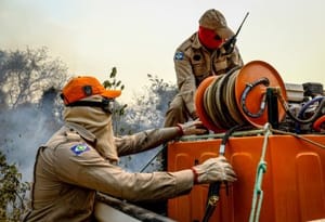 Bombeiros combatem 14 incêndios florestais em 10 municípios de Mato Grosso