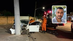 Motorista perde controle de Onix, bate contra poste e morre em Pontes e Lacerda