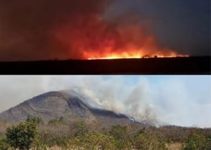 Fogo avança sobre Morro de Santo Antônio e Leverger decreta emergência por 90 dias