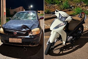 Motorista é preso nesta madrugada pela PM após dizer que jogou carro contra motociclista