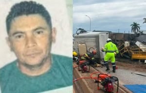 Motorista morre após carreta tombar na BR-163 em Sorriso; vítima ficou presa na cabine